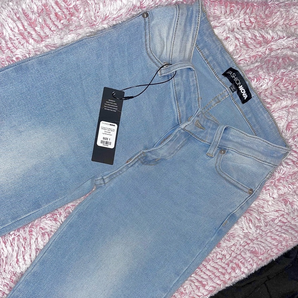 Fashion Nova Sky Blue Skinny Jeans